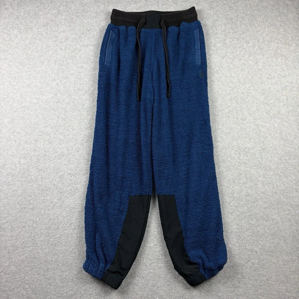 Free People Movement Pants XS Blue Cuddle Up‎ Fuzzy Baggy Loose Sherpa Jogger